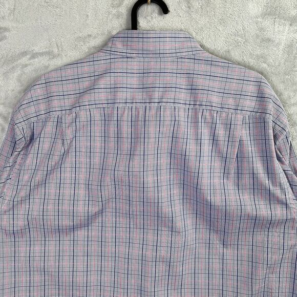 Turnbull & Asser Men's Dress Shirt XL?*READ Plaid Purple/Pink Button Down Shirt - Picture 11 of 15